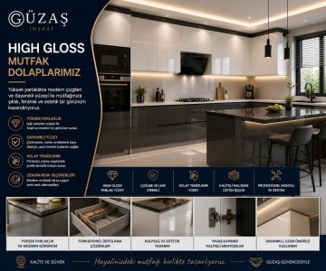 High Gloss Mutfak Dolaplarımız